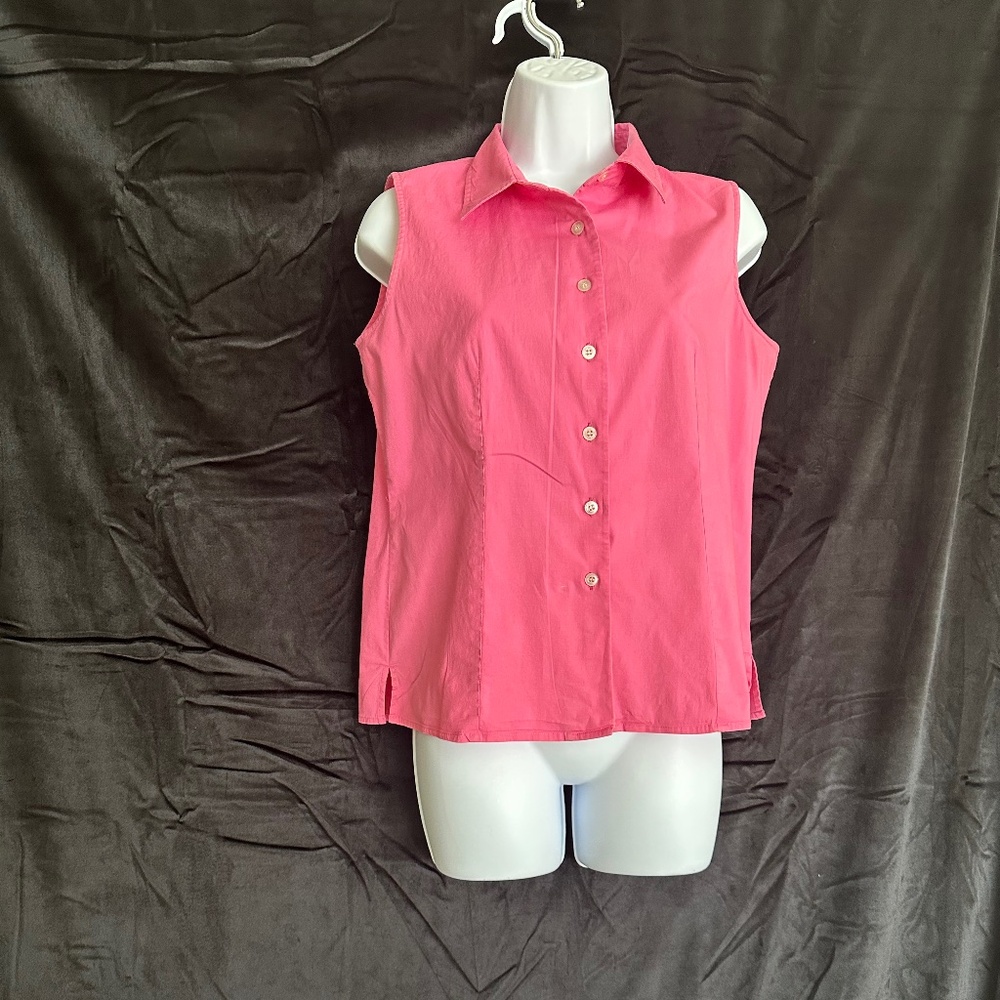 REVUE pink sleeveless stretch top size 10